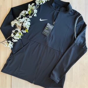 NEW Nike Dri Fit Full Zip Black Warm-up Jacket